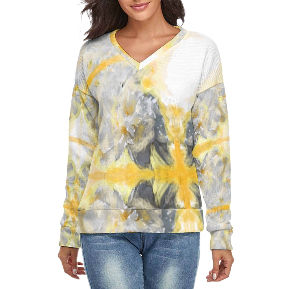 Women's V-Neck Long Sleeve Sweater