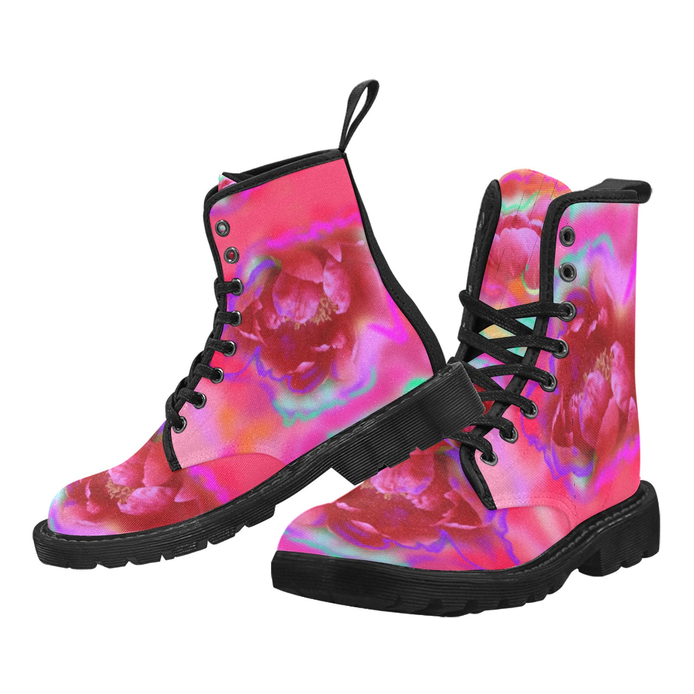 Damen-Schnürstiefel aus Canvas