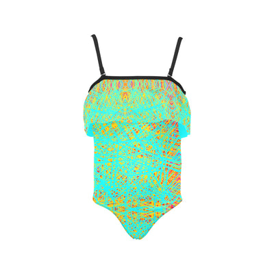 Kids' Spaghetti Strap Ruffle Swimsuit