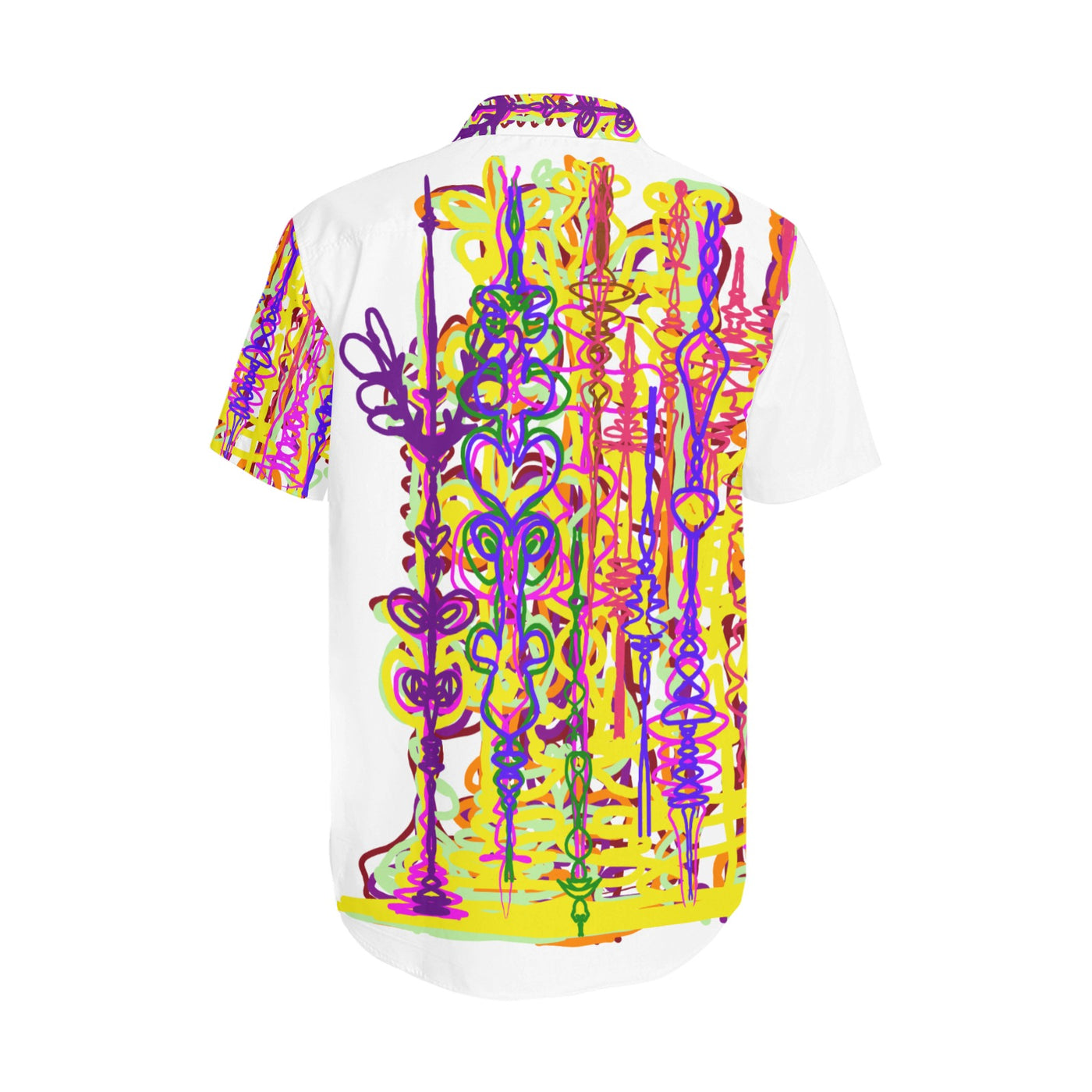 Men's Short Sleeve Shirt With Lapel Collar