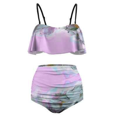 Colorful Ladies Loose Top Bikini Swimsuit
