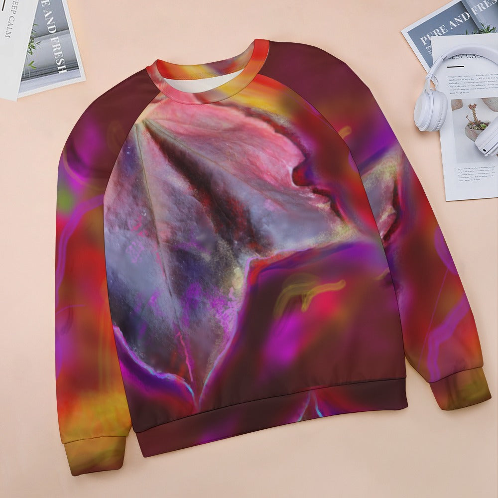 Raglan round neck sweater