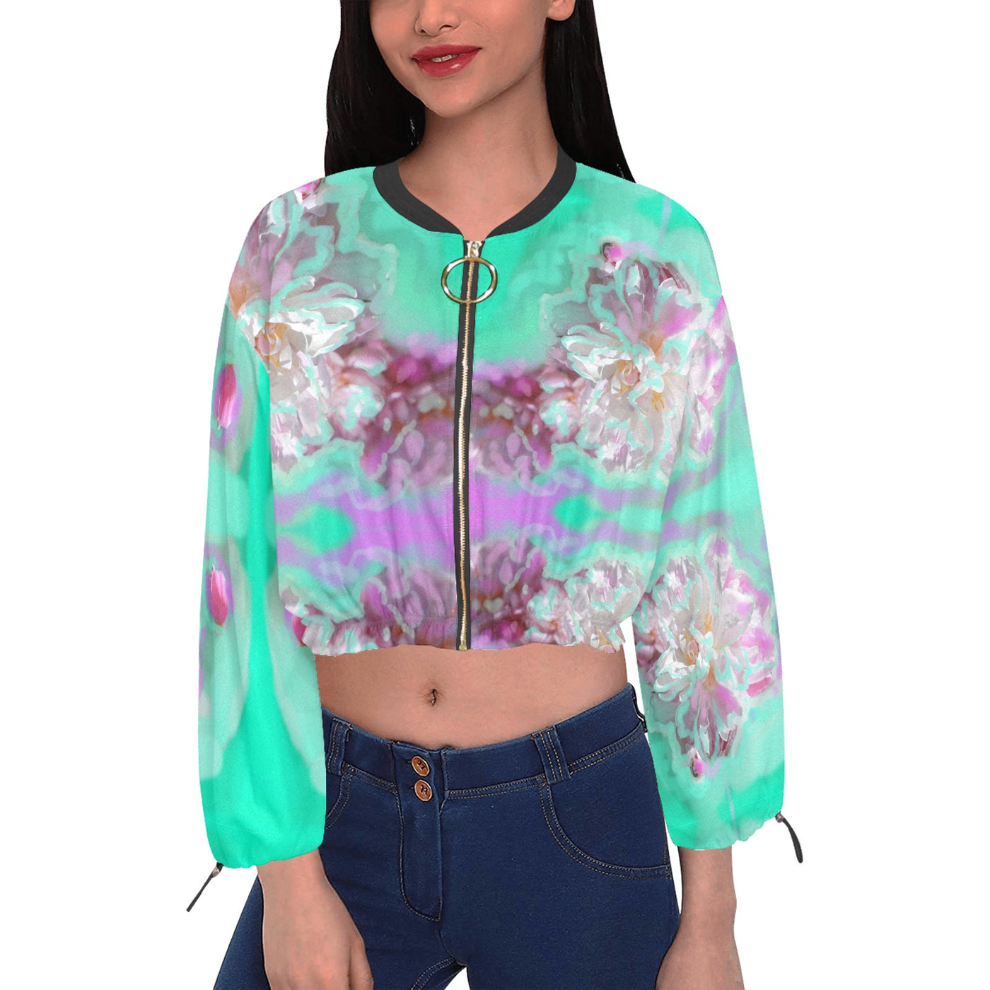 Women's Chiffon Cropped Jacket