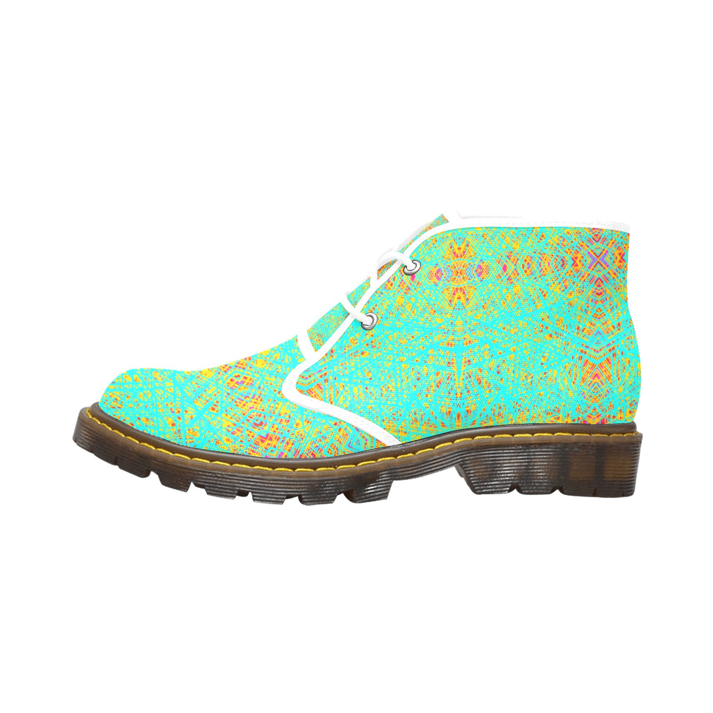 Men's Canvas Chukka Boots abstract art