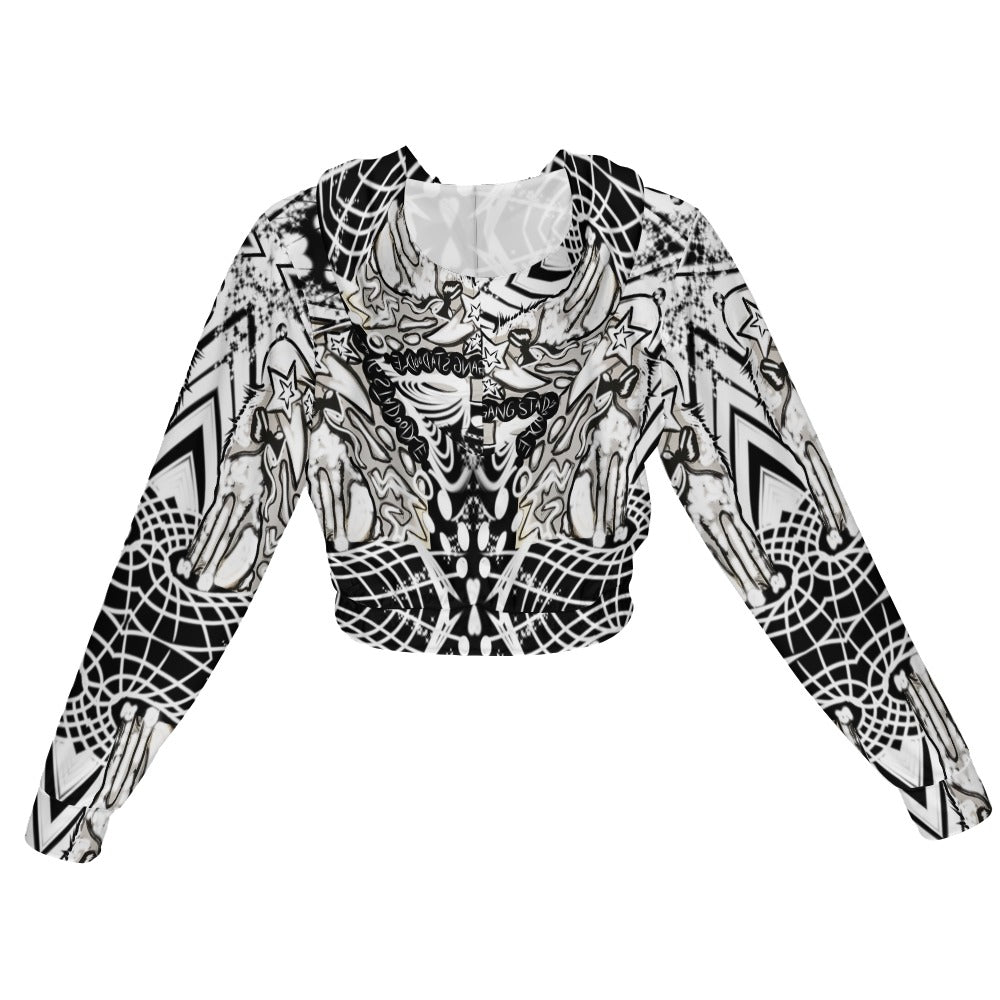 Women's Chiffon Cropped Jacket zipper coat