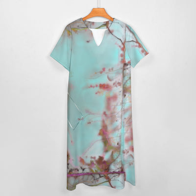 Short sleeve, artistic dress with pockets