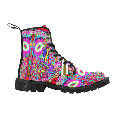 Women's Lace Up Canvas Boots