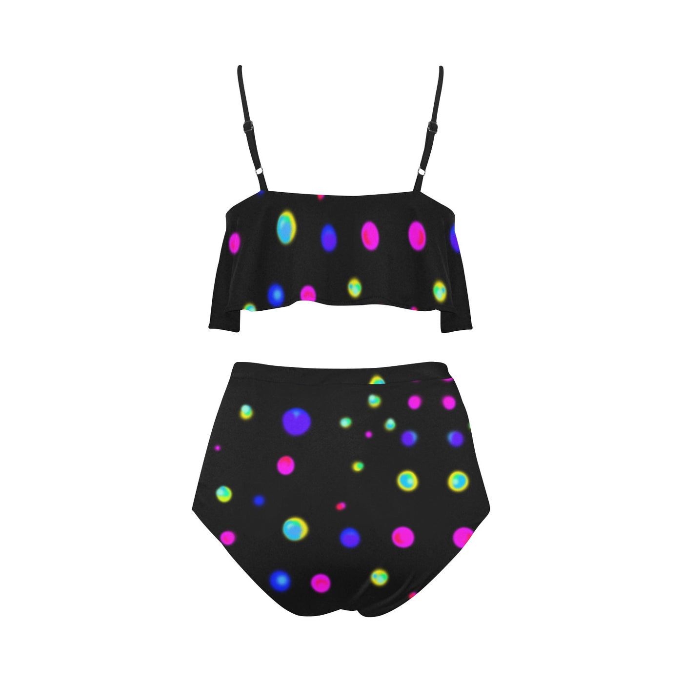 High Waisted Flounce Bikini Set
