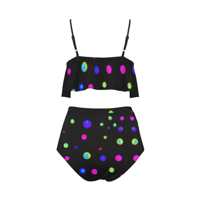 High Waisted Flounce Bikini Set