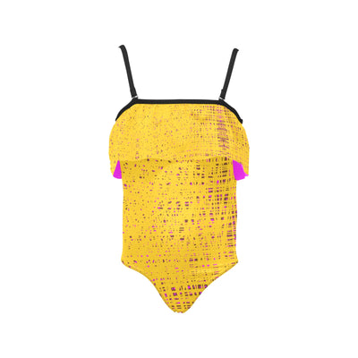 Kids' Spaghetti Strap Ruffle Swimsuit