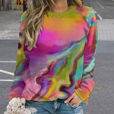 Raglan round neck sweater