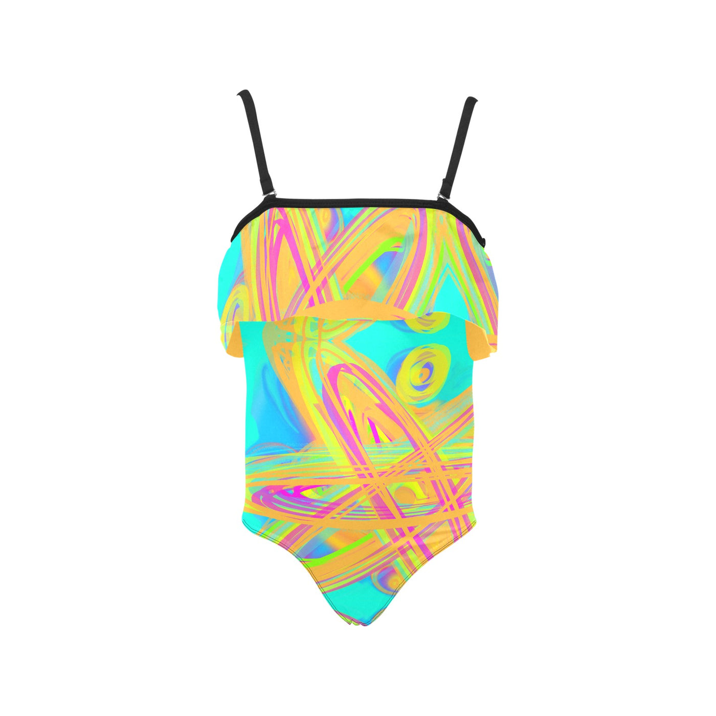 Kids' Spaghetti Strap Ruffle Swimsuit