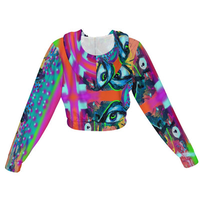 Women's Chiffon Cropped Jacket zipper coat