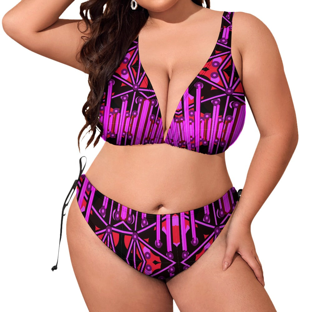 Plus size bikini swimsuit