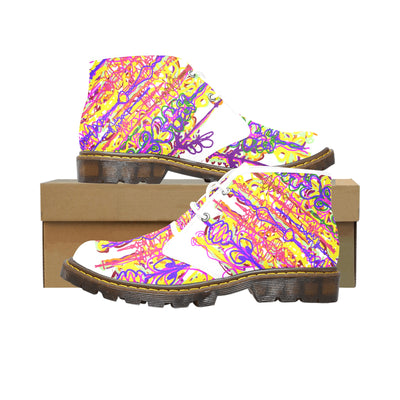 Men's Canvas Chukka Boots abstract art