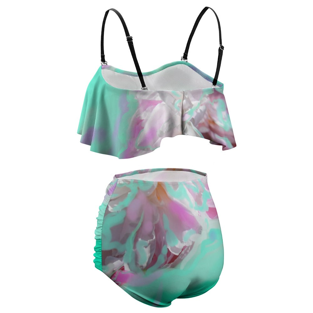 Colorful Ladies Loose Top Bikini Swimsuit