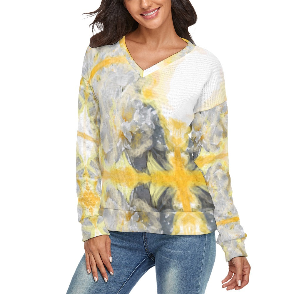 Women's V-Neck Long Sleeve Sweater