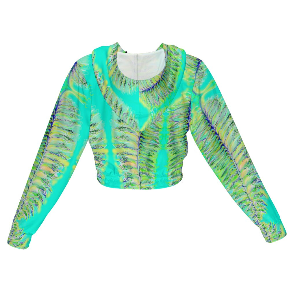 Women's Chiffon Cropped Jacket zipper coat