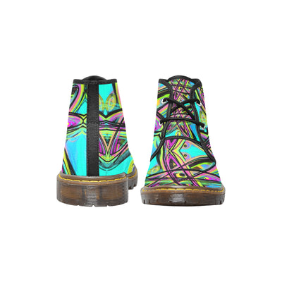 Men's Canvas Chukka Boots abstract art