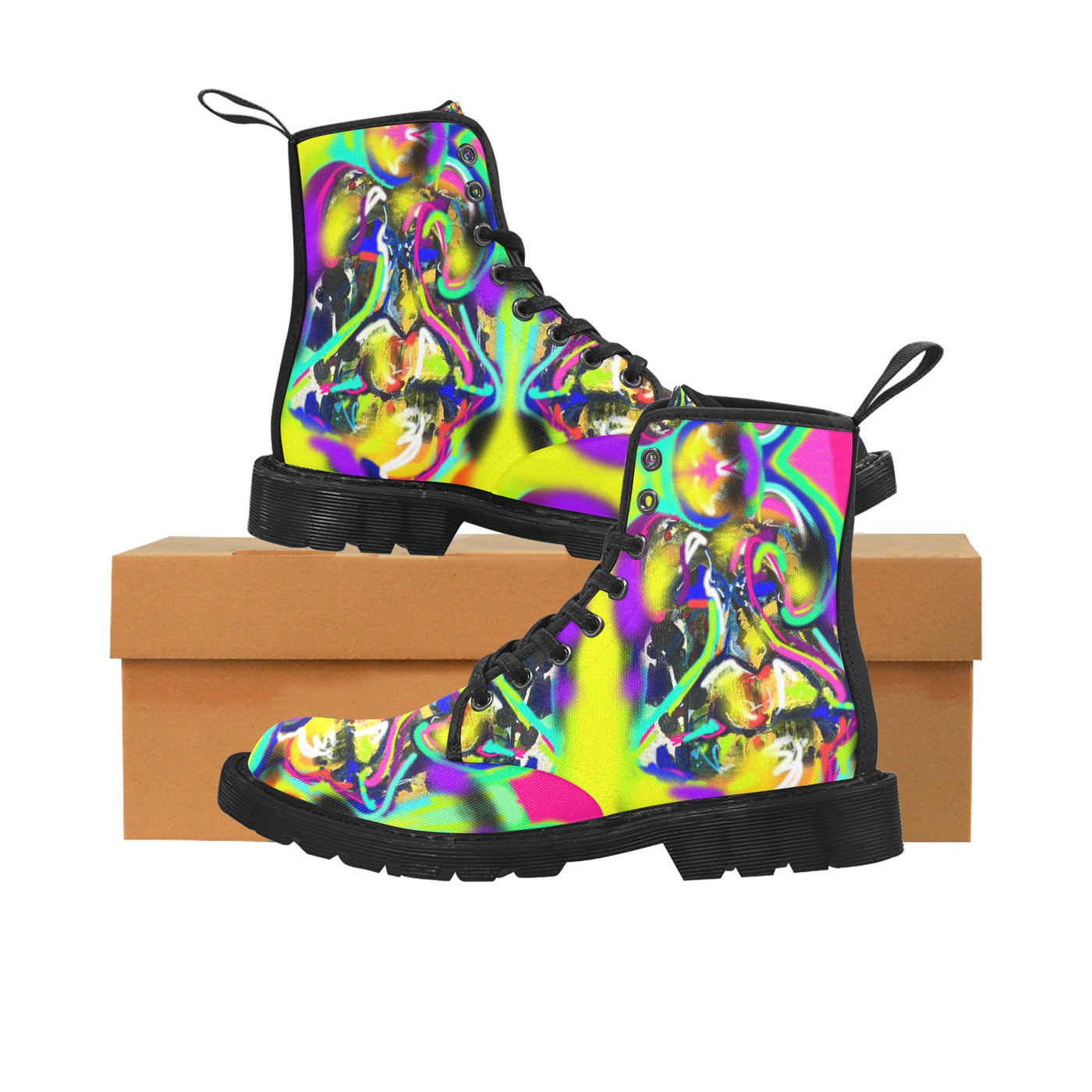 Canvasstiefeletten zum Schnüren für Damen