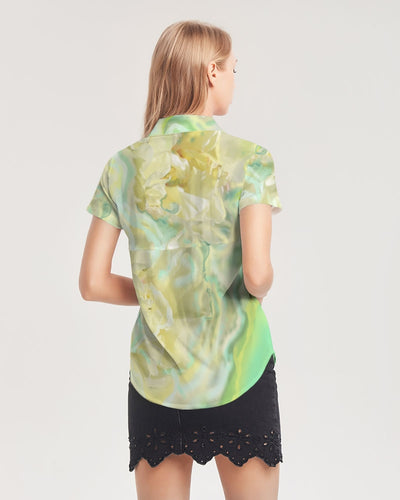 Women's Short Sleeve Button Up