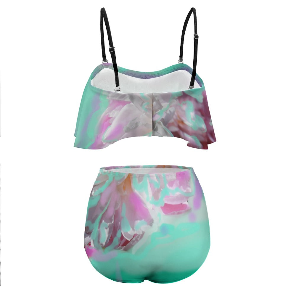 Colorful Ladies Loose Top Bikini Swimsuit