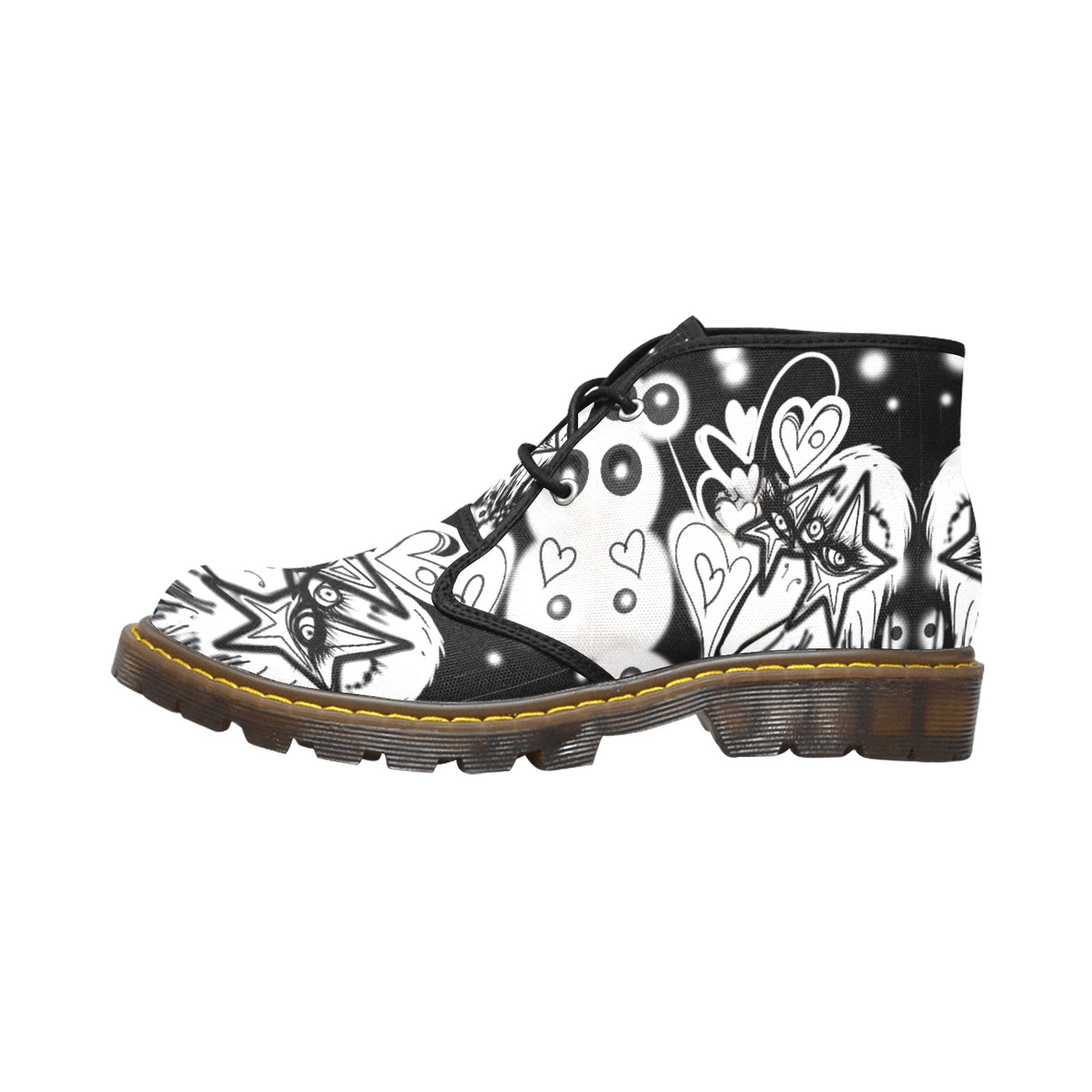 Men's Canvas Chukka Boots abstract art