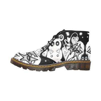 Men's Canvas Chukka Boots abstract art