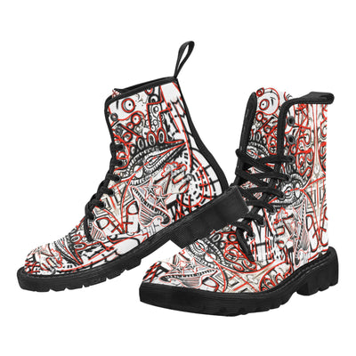 Women's Lace Up Canvas Boots