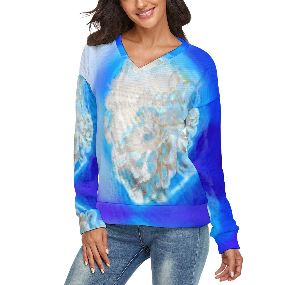 Women's V-Neck Long Sleeve Sweater