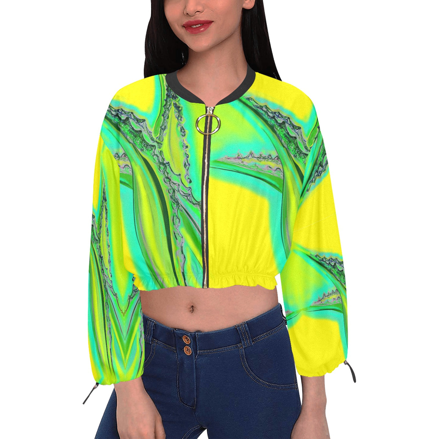 Women's Chiffon Cropped Jacket