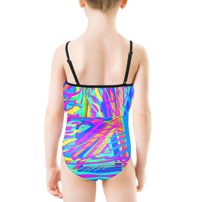 Kids' Spaghetti Strap Ruffle Swimsuit