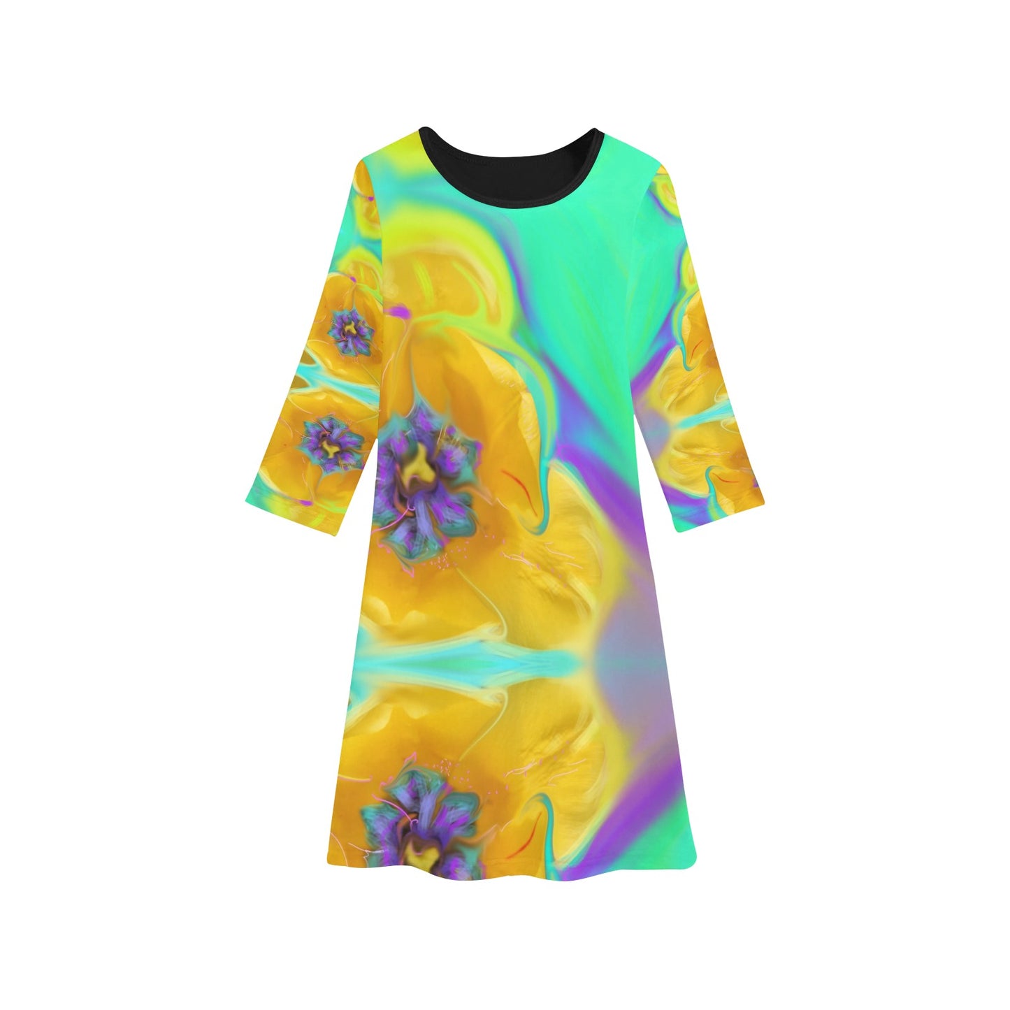 Langärmliges Kleid für Mädchen
