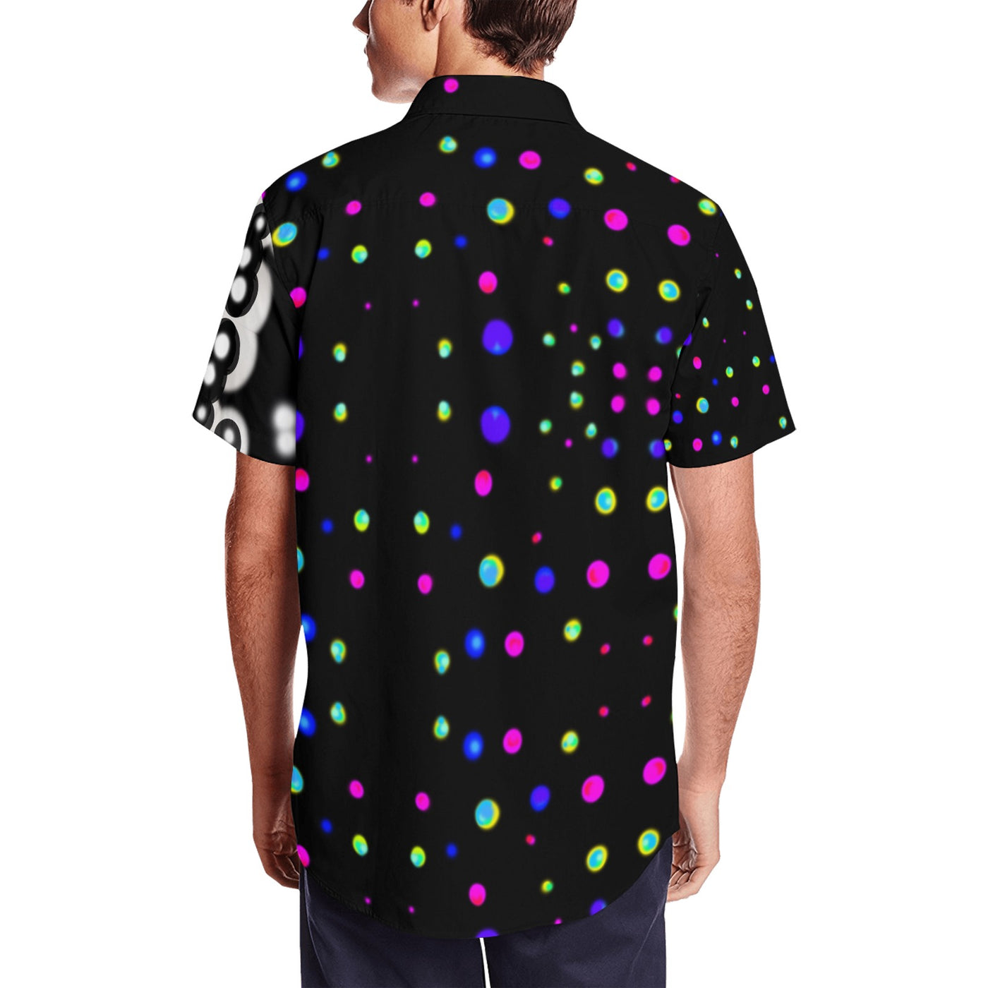 Men's Short Sleeve Shirt With Lapel Collar