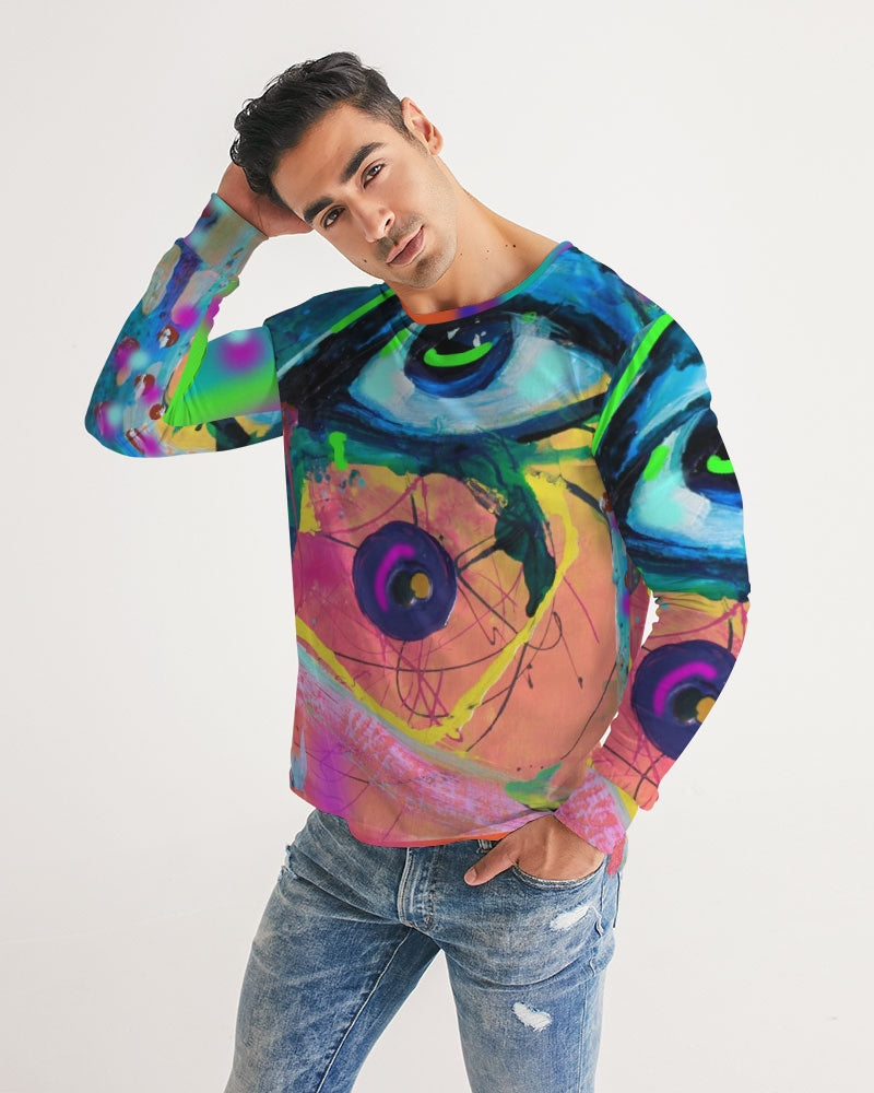 Eye Abstraction Langarm-T-Shirt für Herren 
