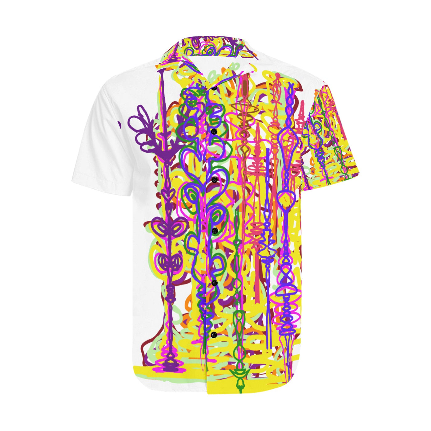 Men's Short Sleeve Shirt With Lapel Collar