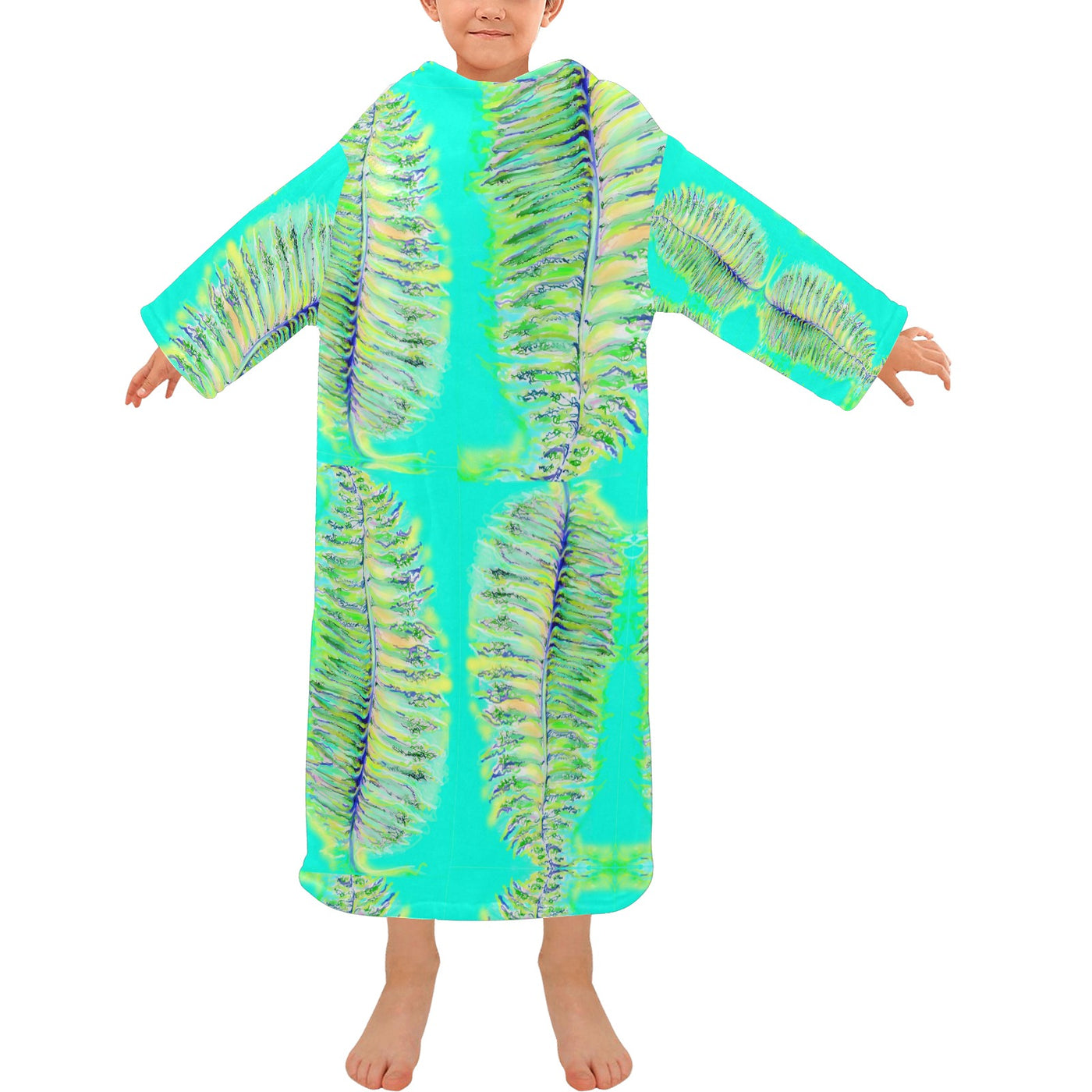Blanket Robe with Sleeves for Kids