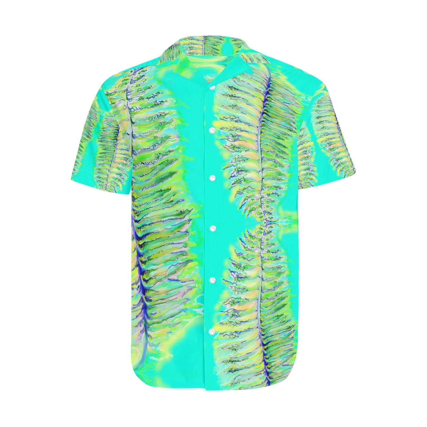 Men's Short Sleeve Shirt With Lapel Collar