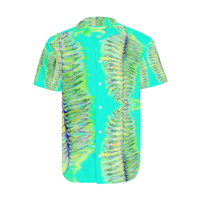 Men's Short Sleeve Shirt With Lapel Collar