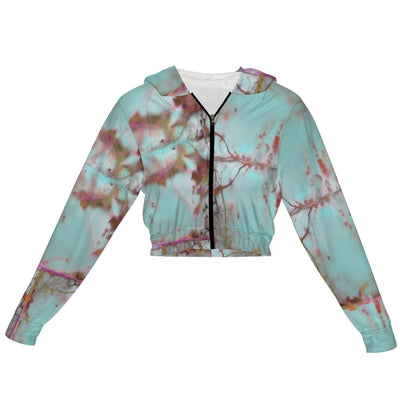 Women's Chiffon Cropped Jacket zipper coat