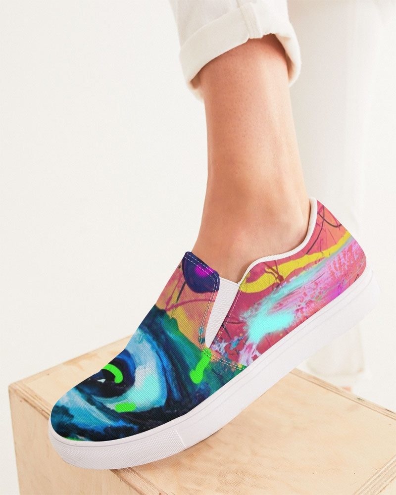 Eye Abstraction Women's Slip-On Canvas Shoe