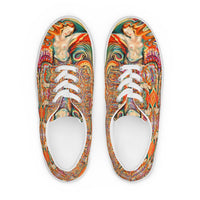 Men’s lace-up Mermaid canvas shoes — Original Artwork | ArtistDione