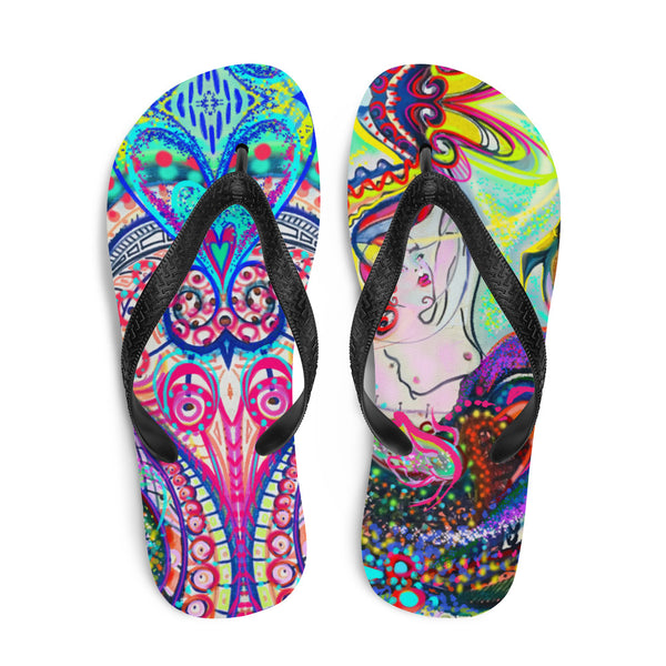 Mermaid Flip-Flops — Original Artwork | ArtistDione